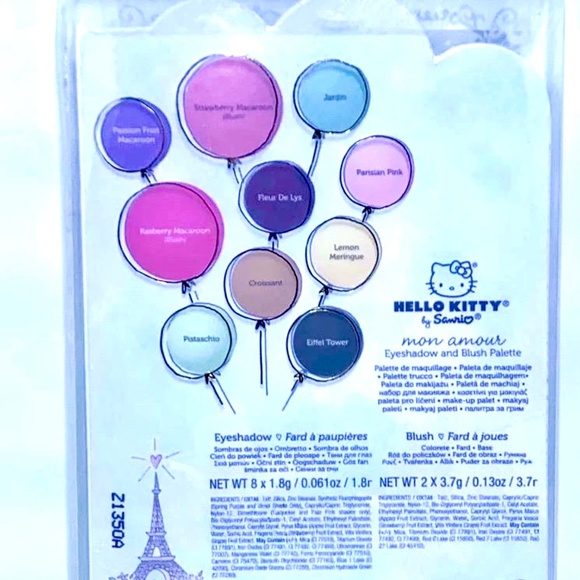 BNIB Hello Kitty by Sanrio Mon Amour 8 Eyeshadows and 2 Blush Palette VHTF - Picture 4 of 5